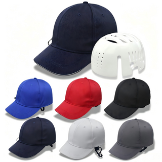 Gro&szlig;handel kundenspezifische Ansto&szlig;kappe Unisex-Polyester-Baumwoll-Baseball-Stil Sicherheitsarbeits-Kopfschutzhut