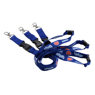 Individuell bedrucktes Polyester-Schl&uuml;sselband mit Metallclip und weichem Griff