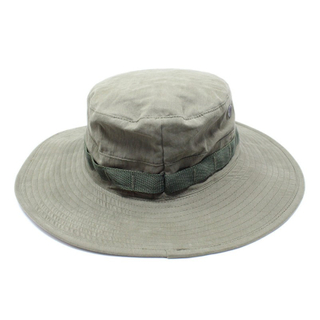 Chap&eacute;u boonie de aba larga verde oliva masculino para caminhadas, pesca e acampamento