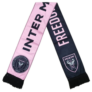 Bufanda rosa y negra para aficionados con logotipos de equipos para aficionados al f&uacute;tbol