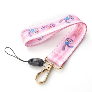 Gro&szlig;handels-Schl&uuml;sselband mit rosa Spitzenmuster und goldenem Haken