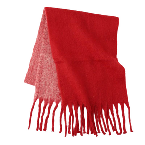 Bufanda suave con flecos rojos degradados y difusos - Bufanda c&aacute;lida de invierno para mujeres y hombres