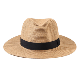 Retro-Strohhut im Panama-Stil – anpassbarer Sonnenschutzhut mit breiter Krempe