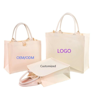 La bolsa de asas de compras de lona personalizable al por mayor, la bolsa de asas de algod&oacute;n en blanco liso para la impresi&oacute;n del bordado del logotipo de la marca