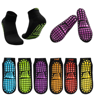 Rutschfeste Socken f&uuml;r Trampolinparks im Gro&szlig;handel – rutschfeste Baumwollsocken f&uuml;r Erwachsene und Kinder