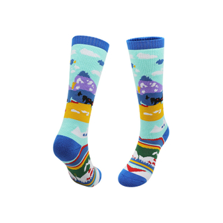 Gro&szlig;handel benutzerdefinierte Kinder niedliche Cartoon-Baumwolle atmungsaktive Sport-Crew-Socken
